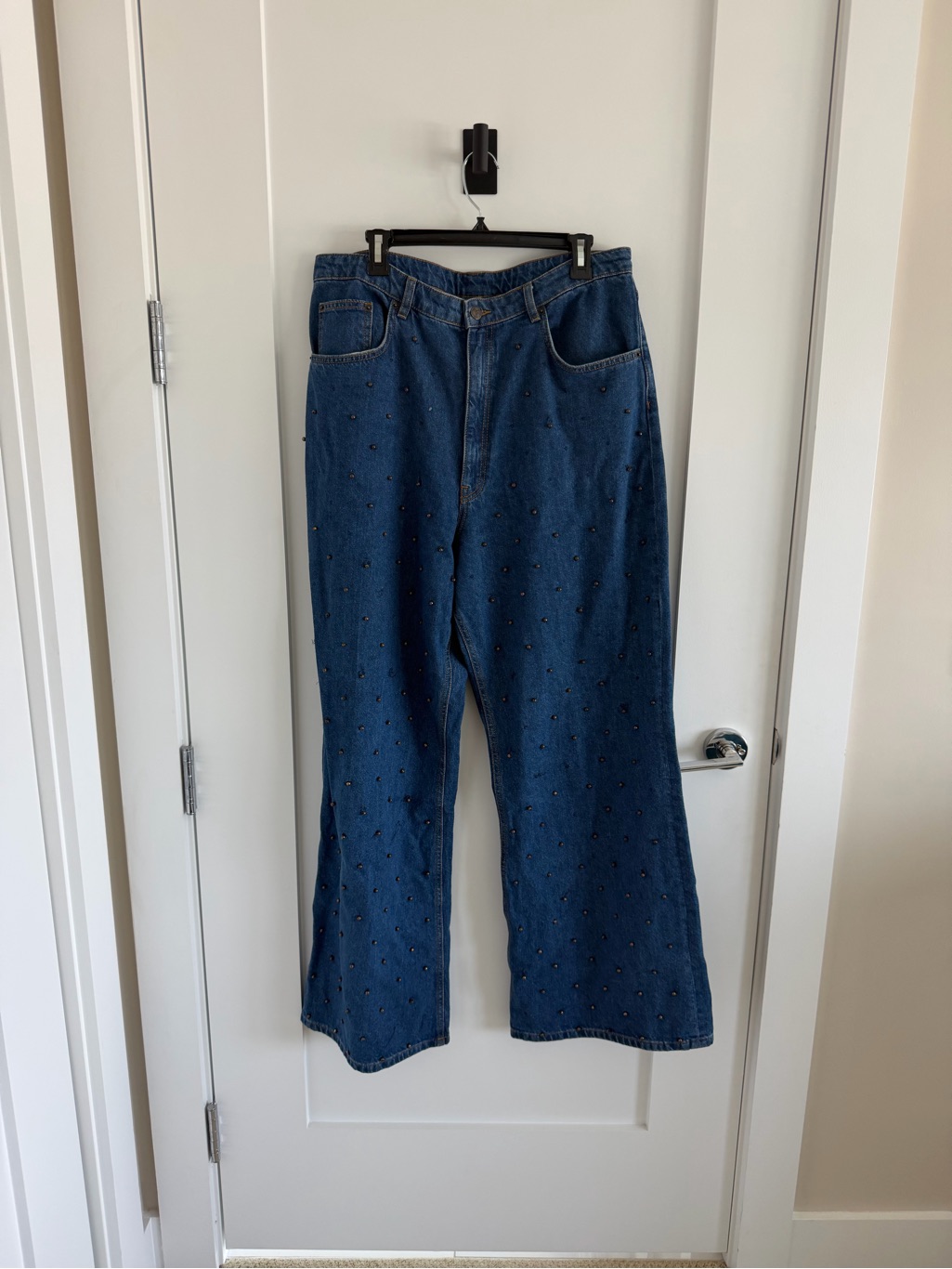 Farm Rio Women's Blue Wide-Leg Denim Jeans